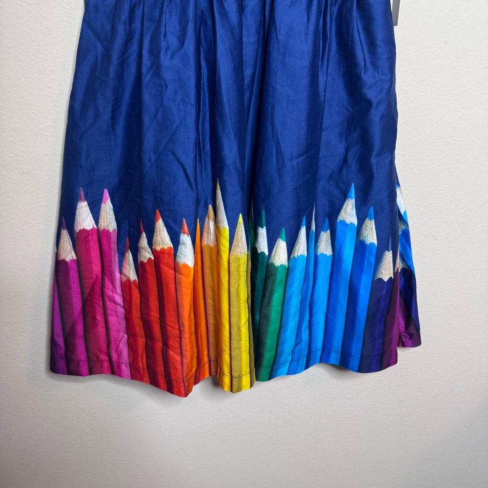 ModCloth Colored Pencils Rainbow Print Sleeveless Dress - Picture 6 of 12